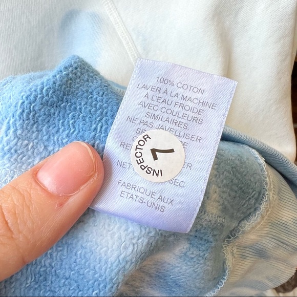 NWT nili lotan ciara sweatshirt sky blue white tie dye size M C8 - Picture 8 of 8